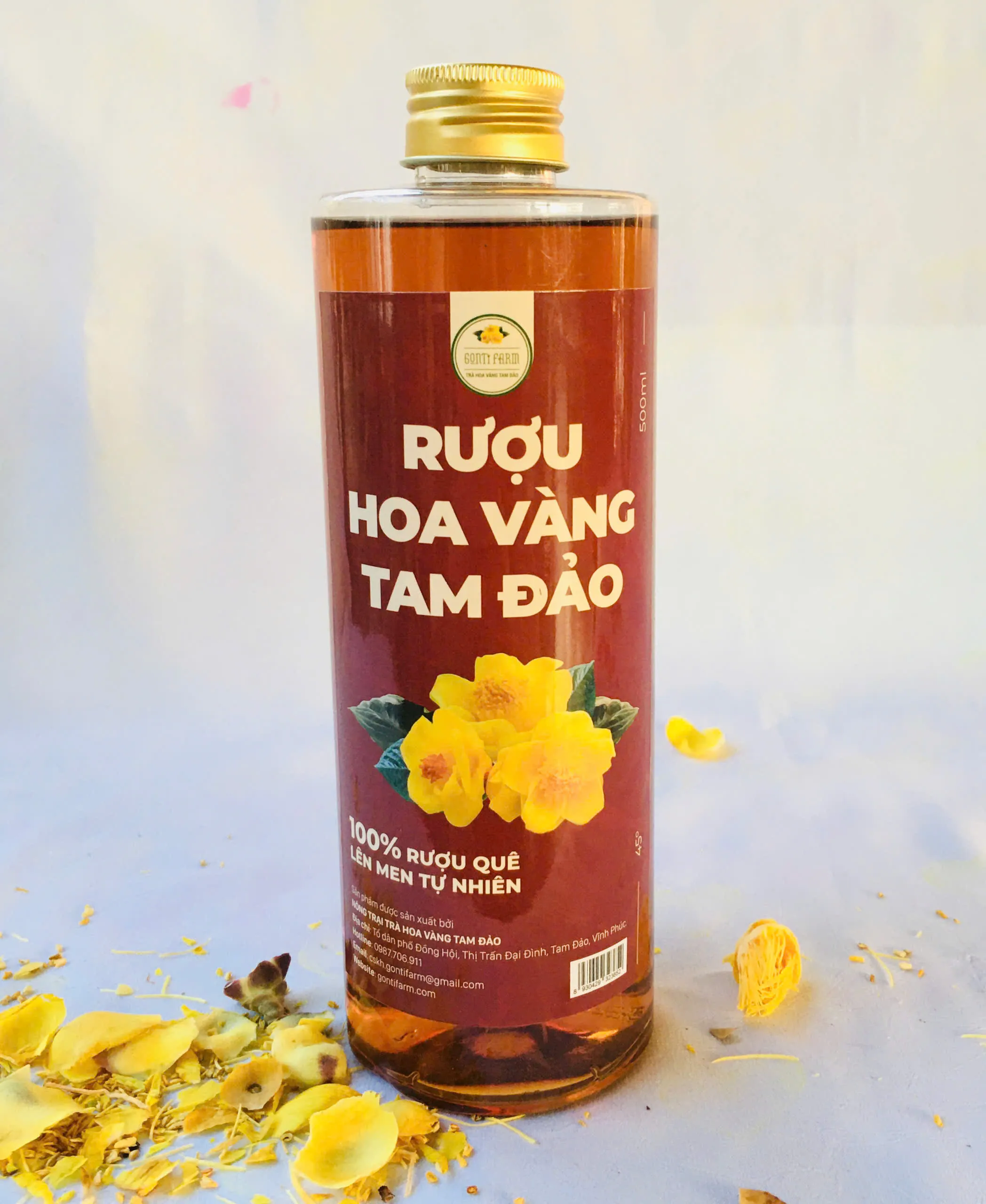 Combo 2 chai Rượu trà hoa vàng Tam Đảo 1000ml