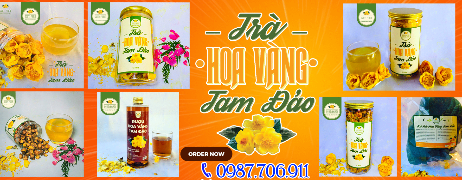 sản phẩm hoa trà hoa vàng